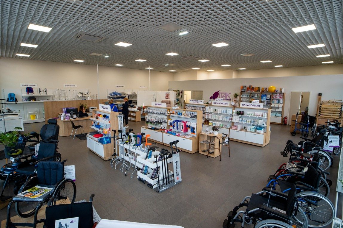 Store interior showing the full range of medical equipment